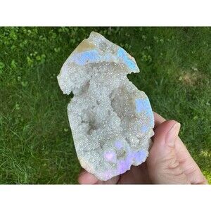 Angel Aura Druzy Quartz Tower: Iridescent Rainbow Geode Point #3